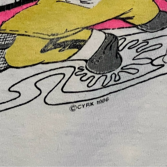 Vintage Surfin Surfari T Shirt XL White CYRK 80s Single Stitch Made in USA - Picture 3 of 7